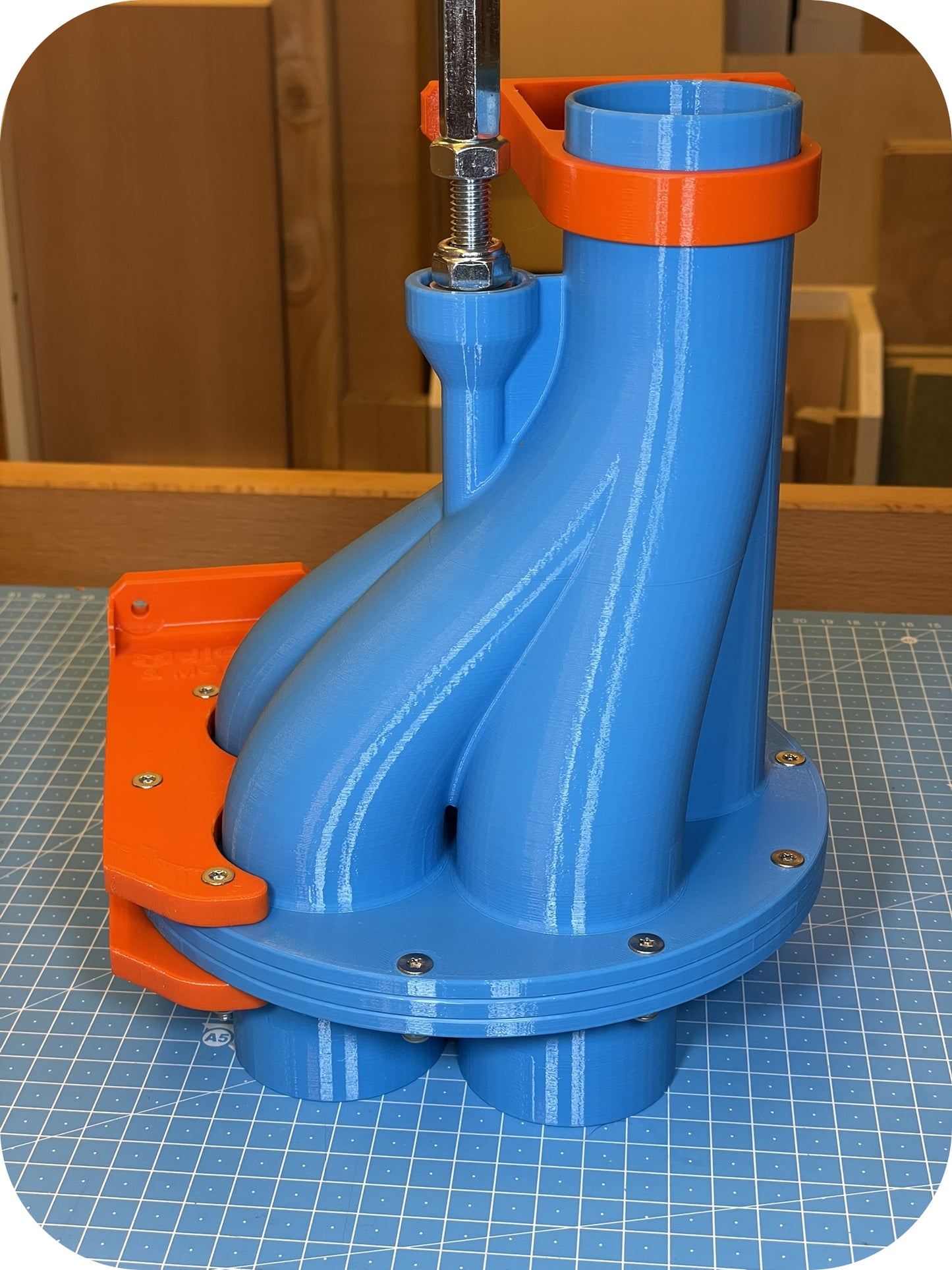 Blastgate in Blau-Orange - Stelleinheit