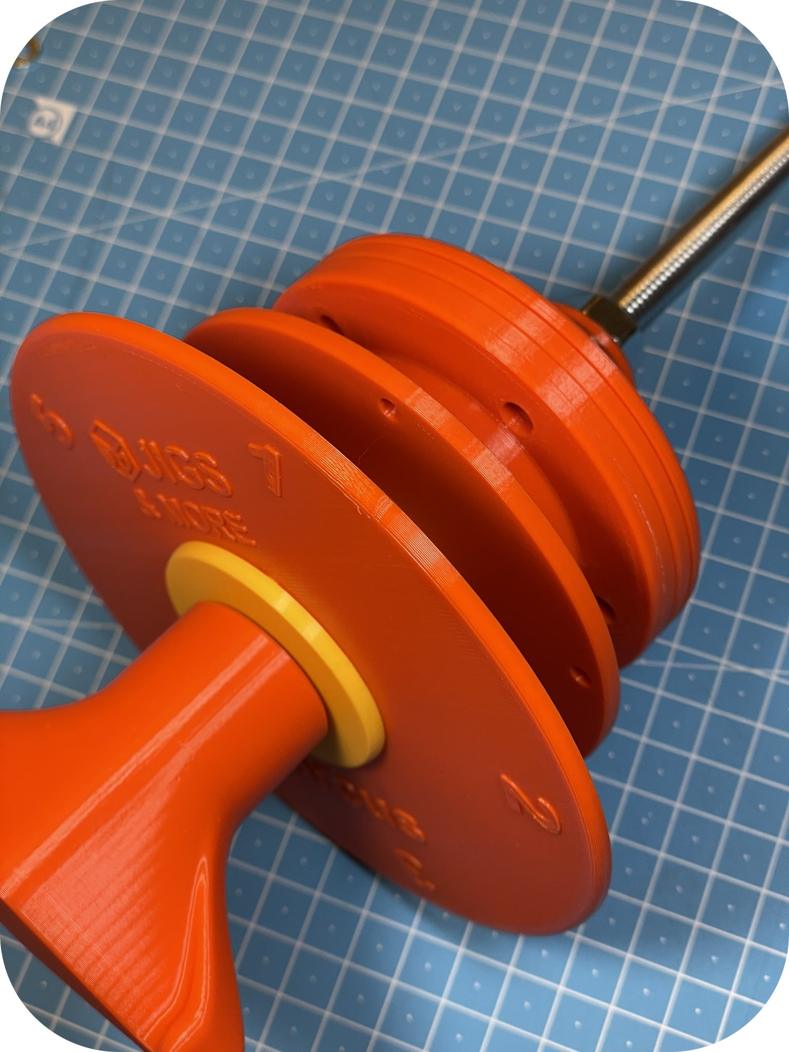 Blastgate in Orange-Gelb - Schalteinheit