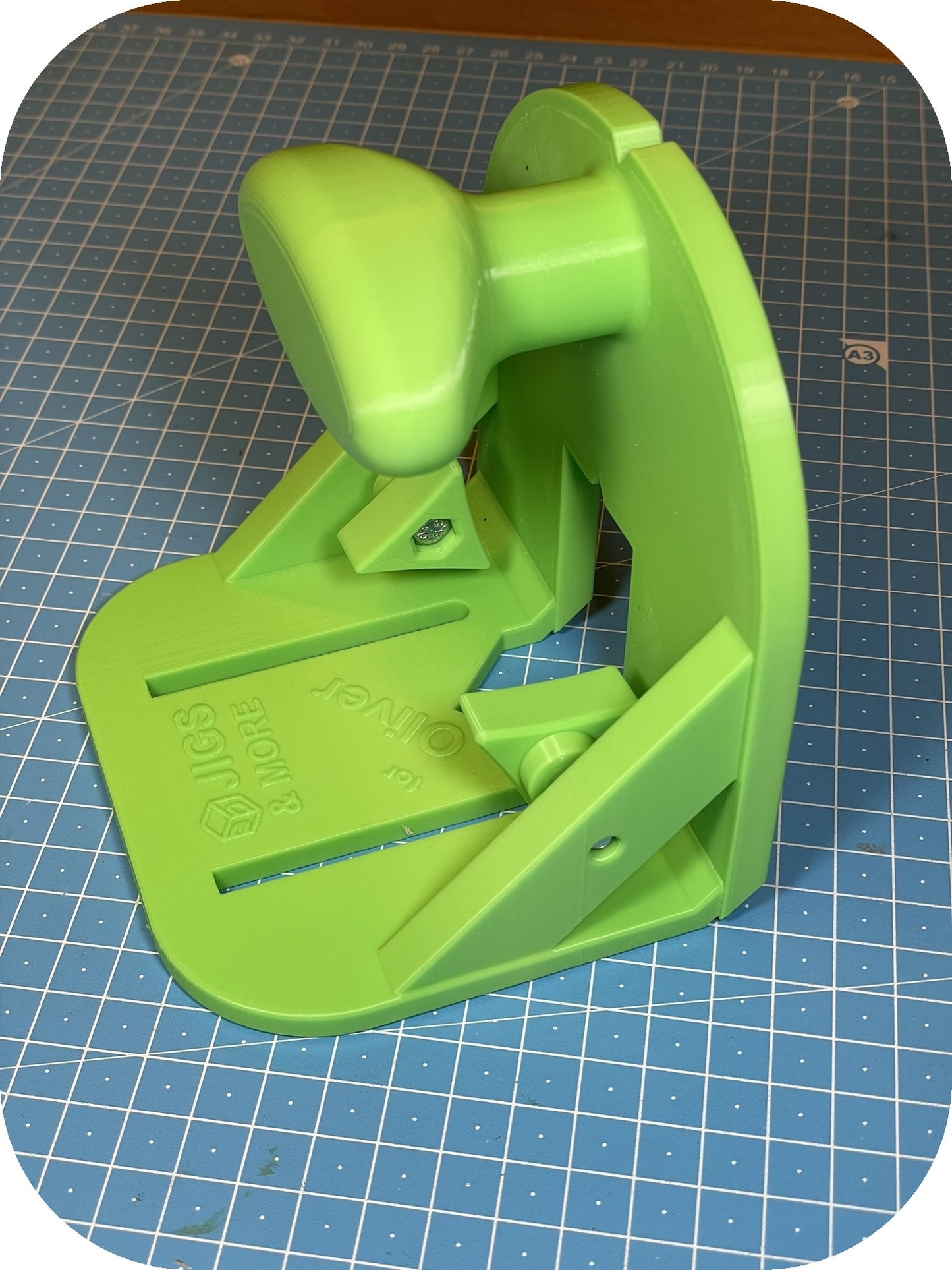 Festool Domino Flansch in Grün - Ansicht auf Griff