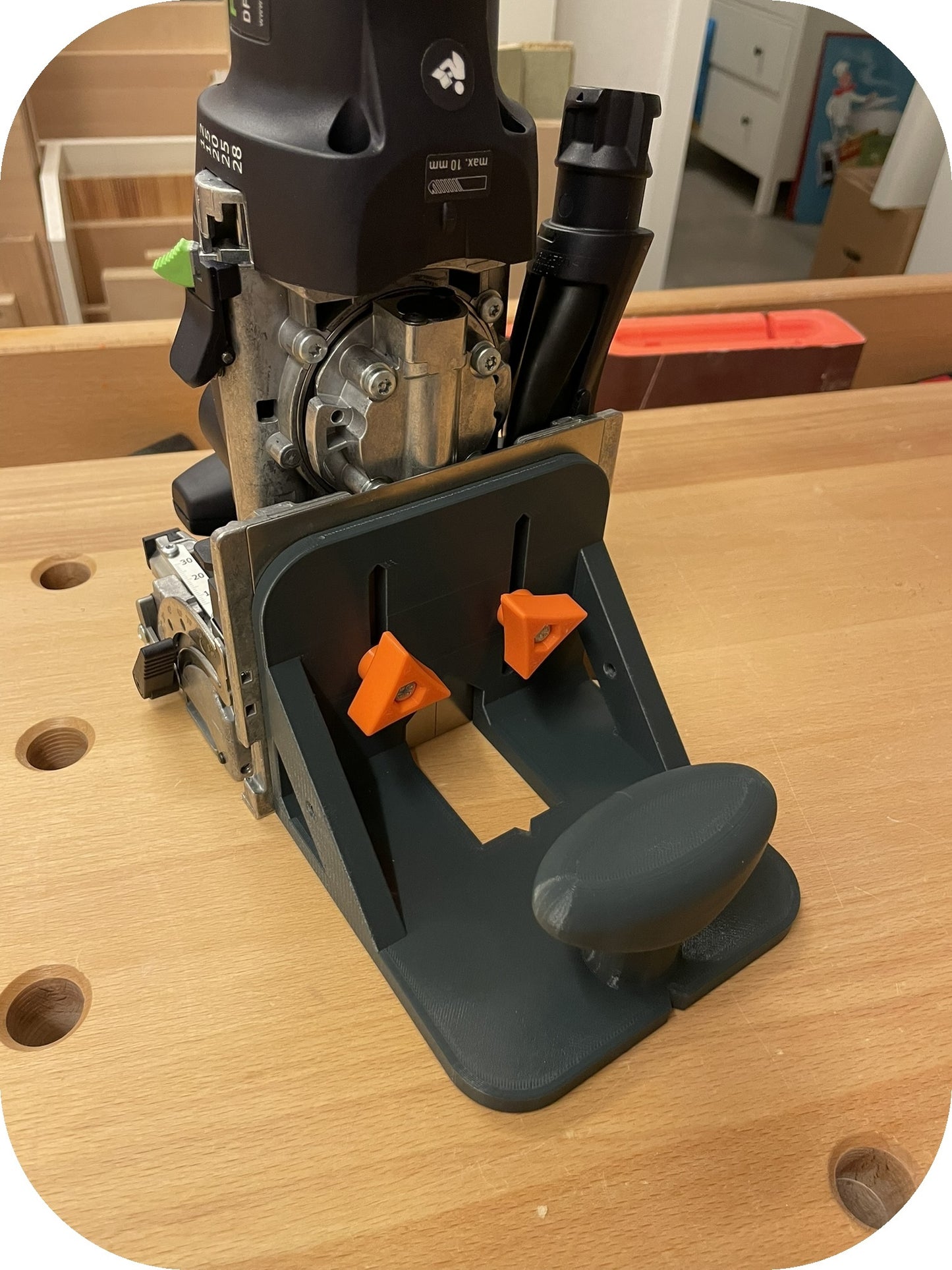 Festool Domino Flansch in Grau-Orange mit DF500