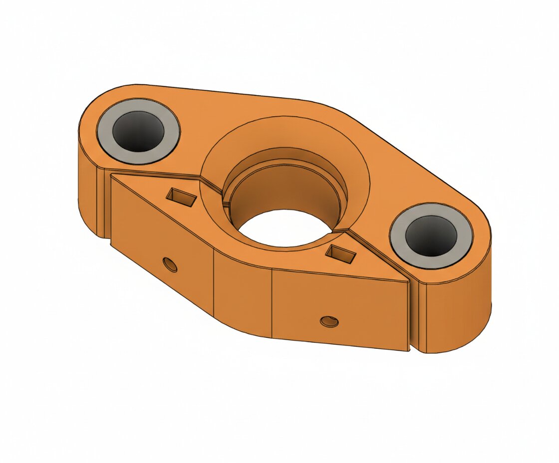 Maschinenflansch für FAMAG Bohrfutteradapter in Orange