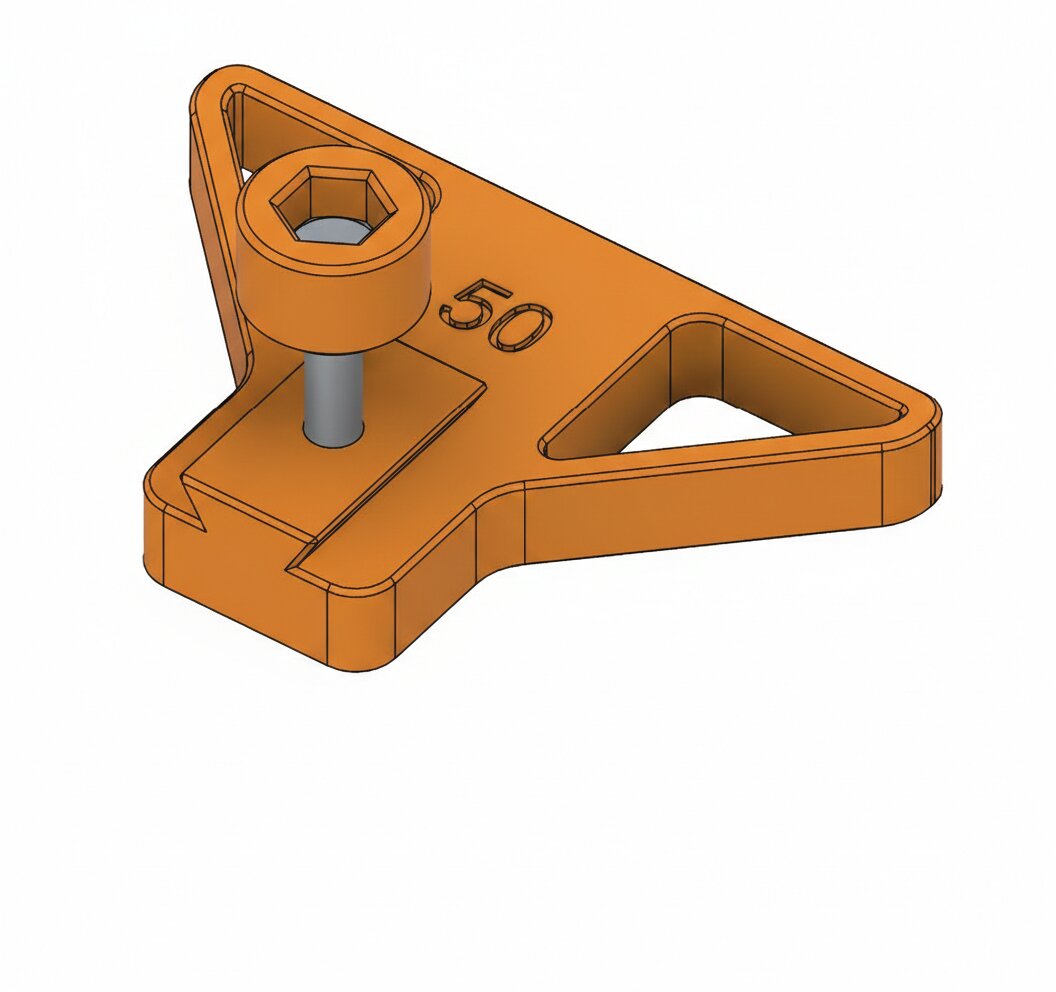 Abstandshalter 0-50 mm für Bohrständer in Orange