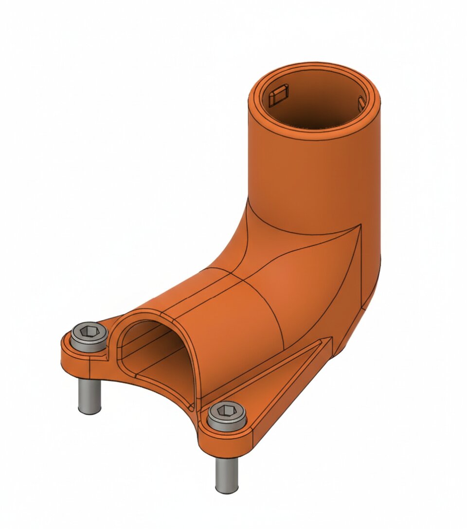 Absaugmodul für Bohrständer in Orange