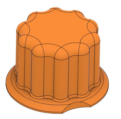 Bench Hole Plug in Orange - mit Einkerbung