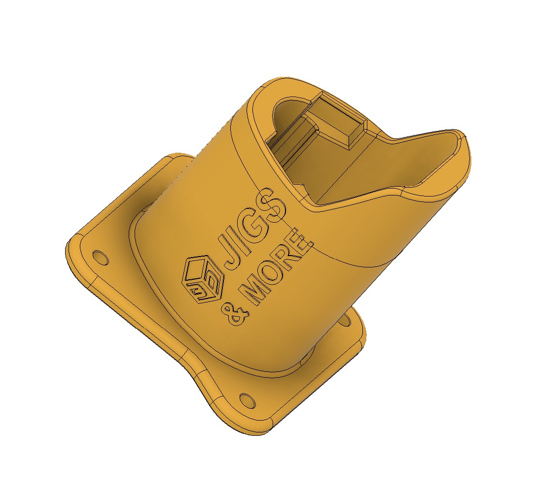 Halter für Bosch 12 V Akku in Gelb