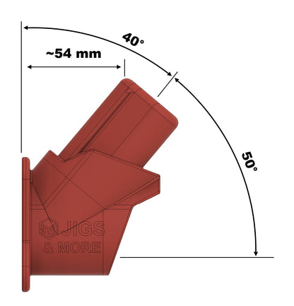 Maße des Halters für Milwaukee M12