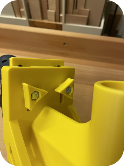 Zwei Schrauben zur Höhenverstellung
