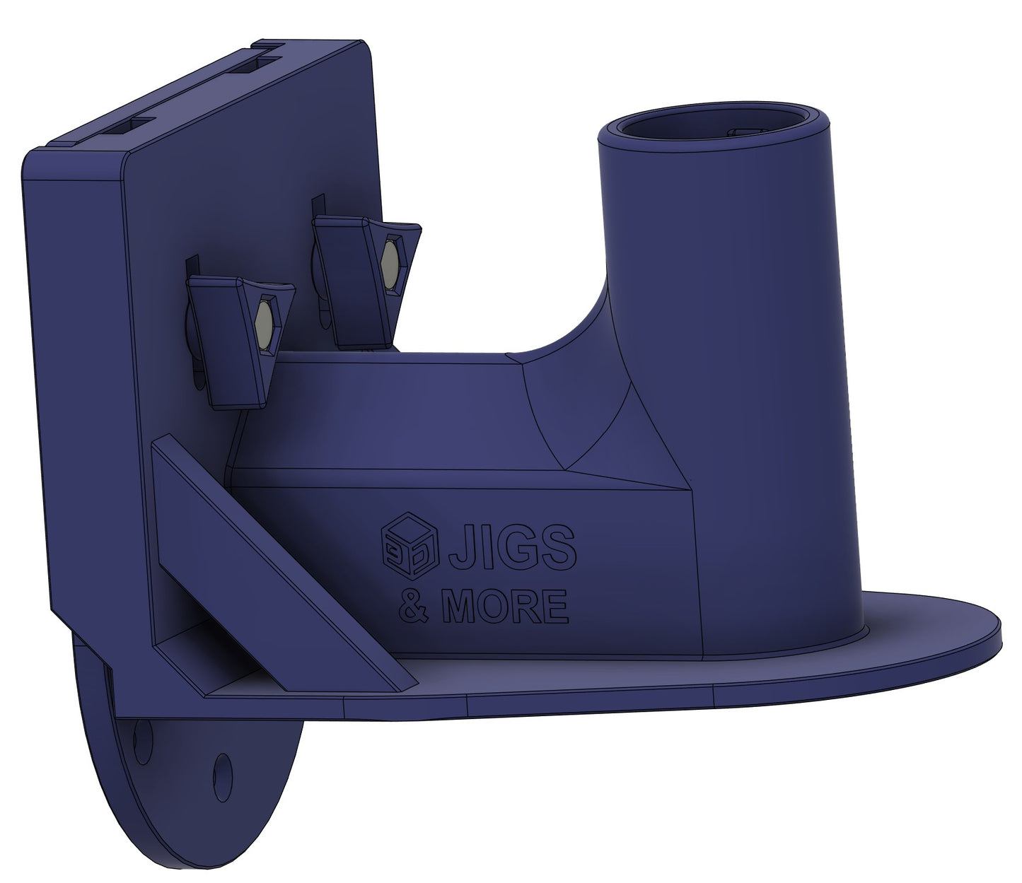 Flansch für Kantenfräse (breite Ausführung) in Blau